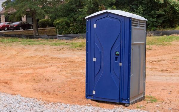 short-term portable toilets should be serviced frequently, typically once a week